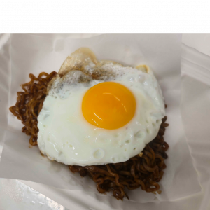 Jjajang ramen with Fried egg